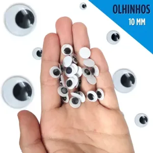 ARTESANATO OLHO MOVEL 10MM PRETO PCT.C/100 OLHO-10 - NYBC