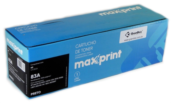 Cartucho de toner compatível HP 83a Preto - Maxprint