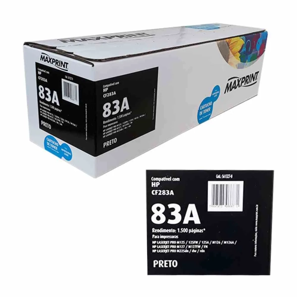 Cartucho de toner compatível HP 83a Preto - Maxprint - Image 2