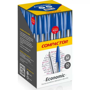 CANETA COMPACTOR ESF ECONOMIC AZUL CX/0050/UN