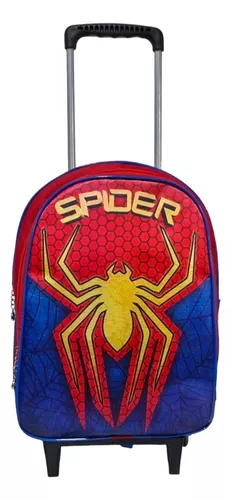 MOCHILA DE RODINHA BÁSICA SPIDER MAN - 2 BOLSOS