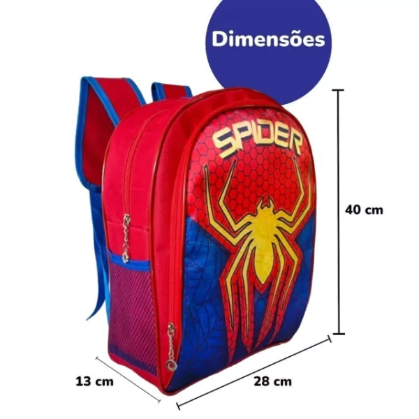 MOCHILA DE COSTAS SPIDER BÁSICA - 2 BOLSOS - Image 3