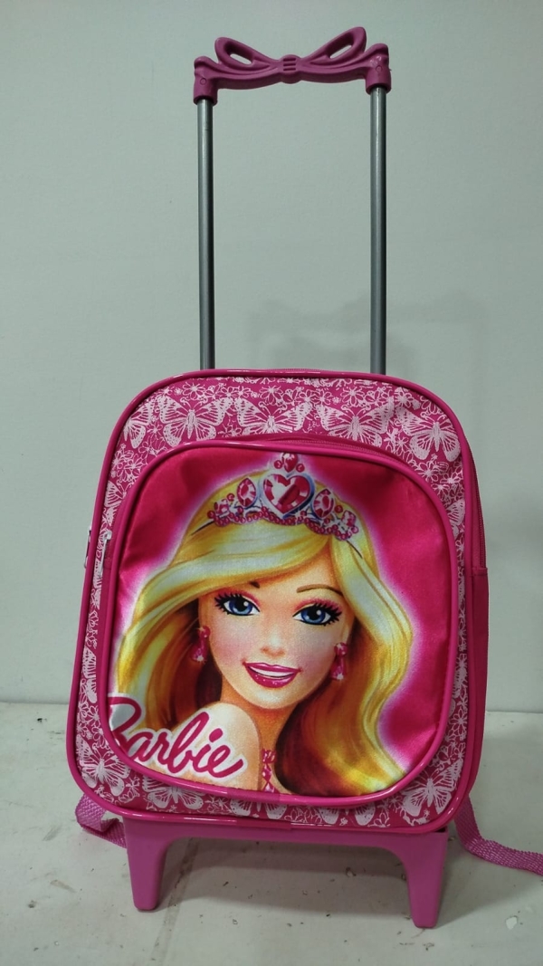 MOCHILA DE RODINHA PEQUENA BÁSICA BARBIE - 2 BOLSOS