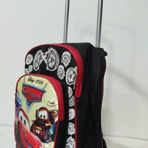 MOCHILA DE RODINHA PEQUENA BÁSICA CARROS- 2 BOLSOS