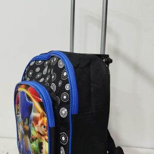 MOCHILA DE RODINHA PEQUENA BÁSICA SONIC- 2 BOLSOS