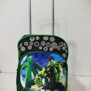 MOCHILA DE RODINHA PEQUENA BÁSICA HULK- 2 BOLSOS