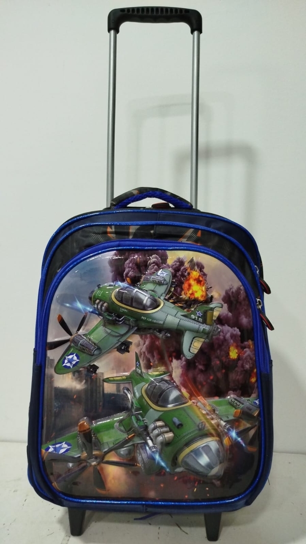 Mochila Rodinha Reforçada - AVIÕES GUERRA