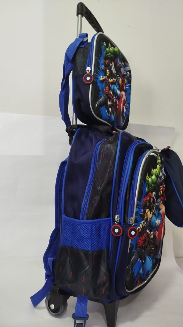KIT MOCHILA DE RODINHA + LANCHEIRA + ESTOJO - PERSONAGENS MARVELLL - Image 2
