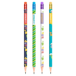 LAPIS PRETO REDONDO DECORADO DINO HB C/BORRACHA (S)- LEONORA