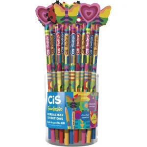 LAPIS PRETO CIS FANTASIA C/BORRACHA DIVERTIDA(E)