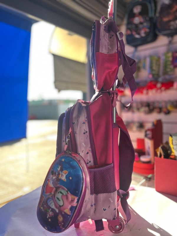 KIT MOCHILA DE RODINHA + LANCHEIRA + ESTOJO - SONIC ROSA - Image 2