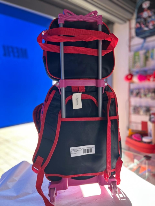 KIT MOCHILA DE RODINHA + LANCHEIRA + ESTOJO - LADYBUG - Image 3
