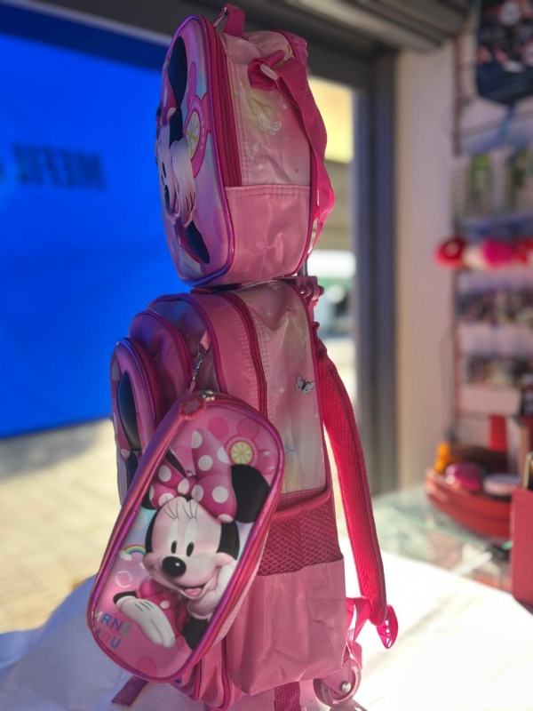 KIT MOCHILA DE RODINHA + LANCHEIRA + ESTOJO - MINNIE - Image 2