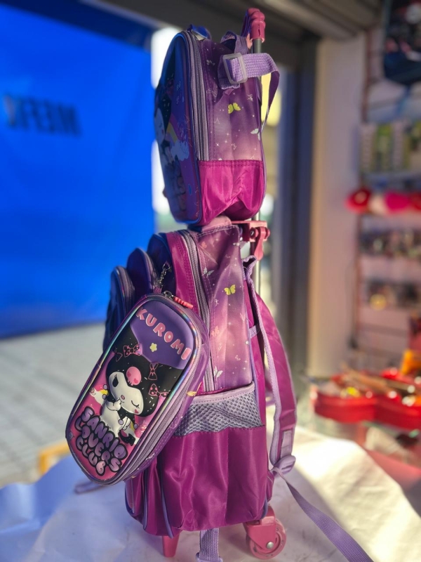 KIT MOCHILA DE RODINHA + LANCHEIRA + ESTOJO - KUROMI - Image 2