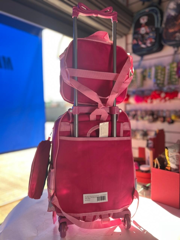 KIT MOCHILA DE RODINHA + LANCHEIRA + ESTOJO - FROZEN E ANA  ROSA - Image 3