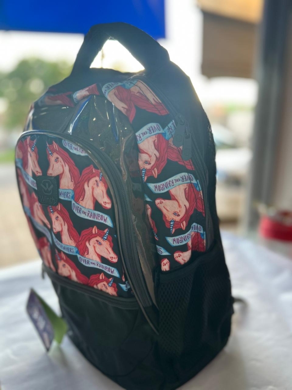 Mochila de costas reforçada - UNICÓRNEO NA COR PRETA - Image 2