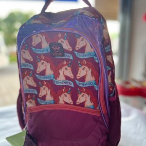 Mochila de costas reforçada - UNICÓRNEO NA COR ROSA