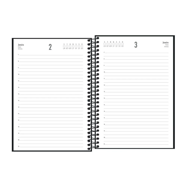 Agenda 2025 Napoli Capa Dura Espiral 176 fls. 129 mm x 187 mm - Tilibra - Image 3