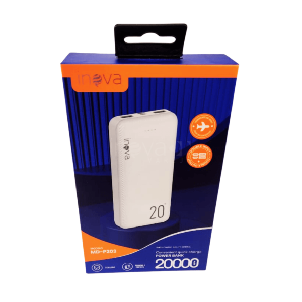 Carregador Portátil Power Bank 20.000Mah 2 Saídas Usb Inova