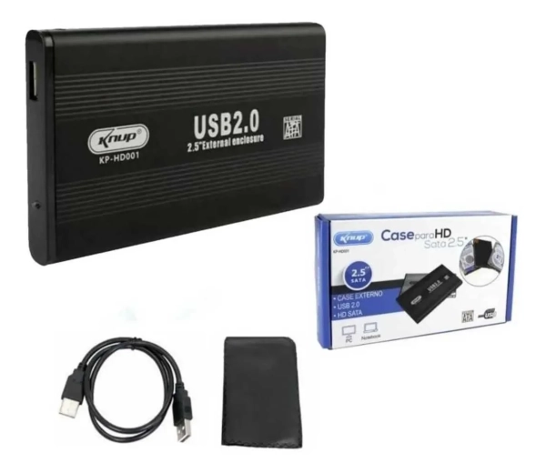 Gaveta Para HD 2.5 Knup, USB 2.0, Preto - Image 3