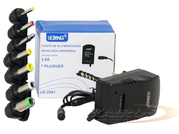 FONTE ALIM. CHAVEADA 3-12V 3A -30W 7 PLUS BIVOLT