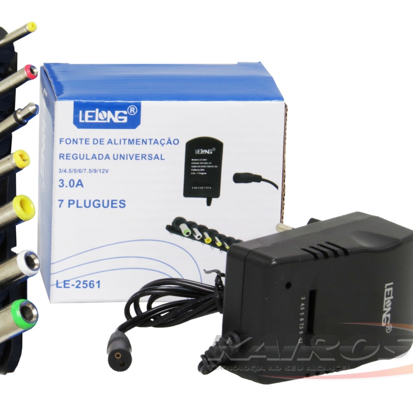 FONTE ALIM. CHAVEADA 3-12V 3A -30W 7 PLUS BIVOLT