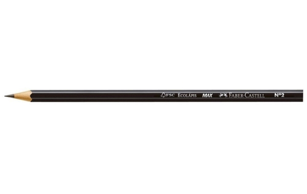 Lápis Preto Sextavado Ecolápis N.2 HB Preto - Faber-Castell - Image 2