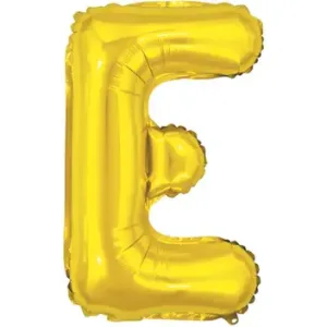 Balão metalizado Dourado Letra E com 40 cm - Make+