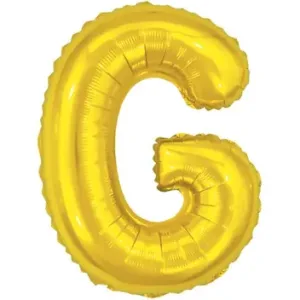Balão metalizado Dourado Letra G com 40 cm - Make+