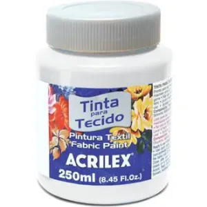 TINTA PARA TECIDO FOSCA 250ML BRANCO  - ACRILEX
