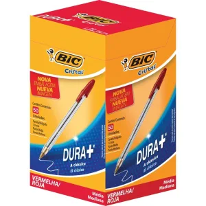 CANETA BIC ESF CRISTAL VERMELHA DP/0050/UN