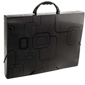 MALETA PLASTICA COM ALCA DELLOFINE OFICIO PRETA UNIDADE 2152.P.0005 - DELLO