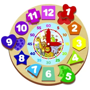 BRINQUEDO PEDAGOGICO RELOGIO NUMEROS E FORMAS UNIDADE 1077 - GGB PLAST