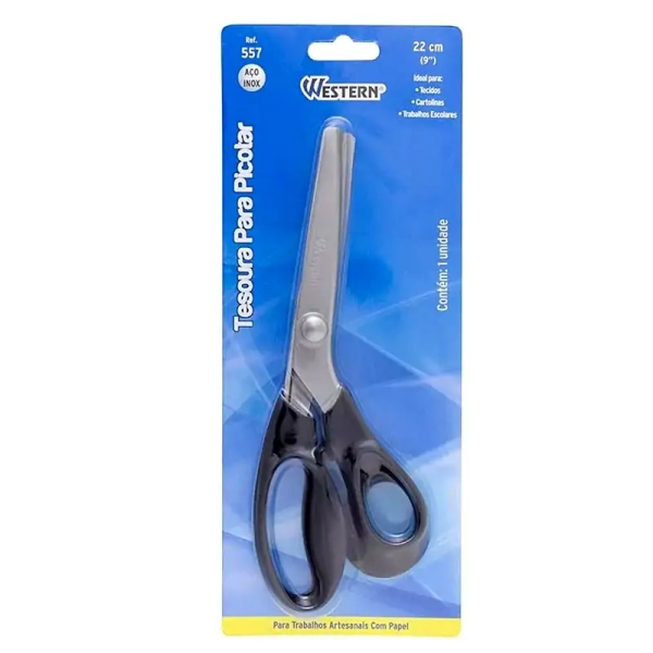 TESOURA ARTESANAL PICOTAR ACO INOX 9POL. UNIDADE 557 - WESTERN