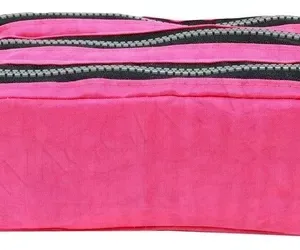 Estojo escolar triplo - COR ROSA