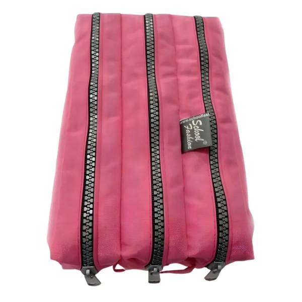 Estojo escolar triplo - COR ROSA - Image 3