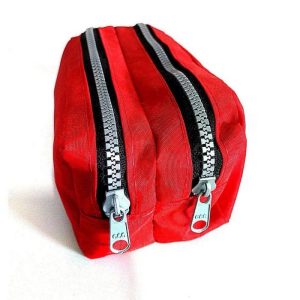 Estojo escolar duplo - COR VERMELHO