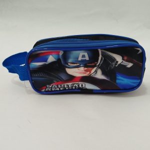 Estojo escolar duplo - CAPITÃO AMERICA