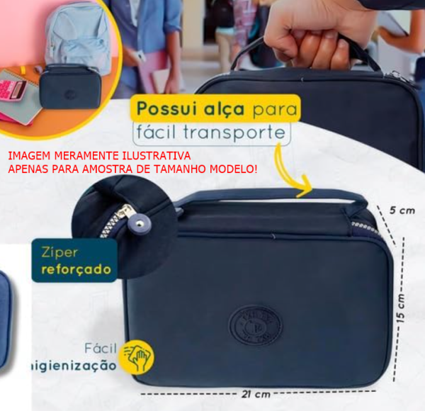 ESTOJO ESCOLAR COM DIVISÓRIA - PRETO - Image 3