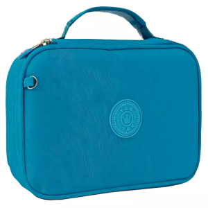 ESTOJO ESCOLAR COM DIVISÓRIA - AZUL ÁGUA