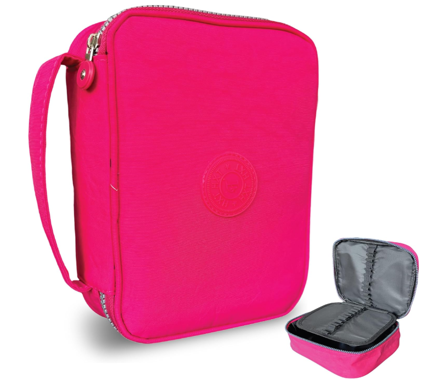 ESTOJO ESCOLAR COM DIVISÓRIA - ROSA PINK