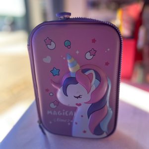 ESTOJO ESCOLAR COM DIVISÓRIA - PERSONAGENS UNICÓRNIO PEQUENO