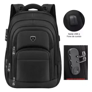 MOCHILA REFORÇADA - COR PRETA