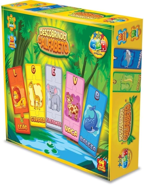 BRINQUEDO EDUCATIVO DESCOBRINDO O ALFABETO 78PCS UNIDADE 114 - GGB PLAST