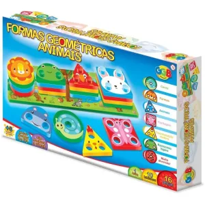 BRINQUEDO PEDAGOGICO FORMAS GEOMETRICAS ANIMAIS UNIDADE 1074 - GGB PLAST