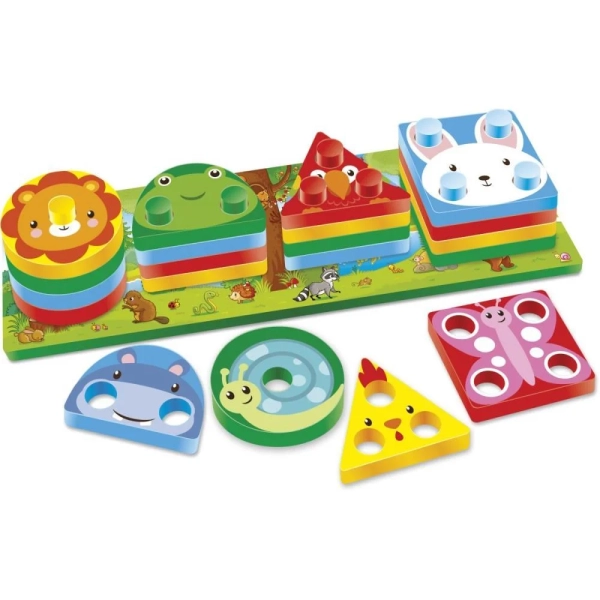 BRINQUEDO PEDAGOGICO FORMAS GEOMETRICAS ANIMAIS UNIDADE 1074 - GGB PLAST - Image 2