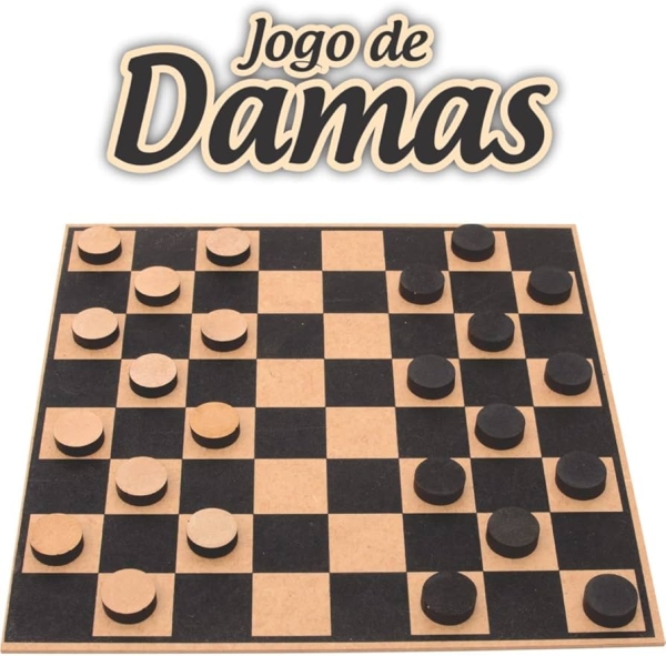 JOGO DE TABULEIRO DAMAS TRADICIONAL EM MADEIRA UNIDADE 111 - AQUARELA BRINQUEDOS - Image 2