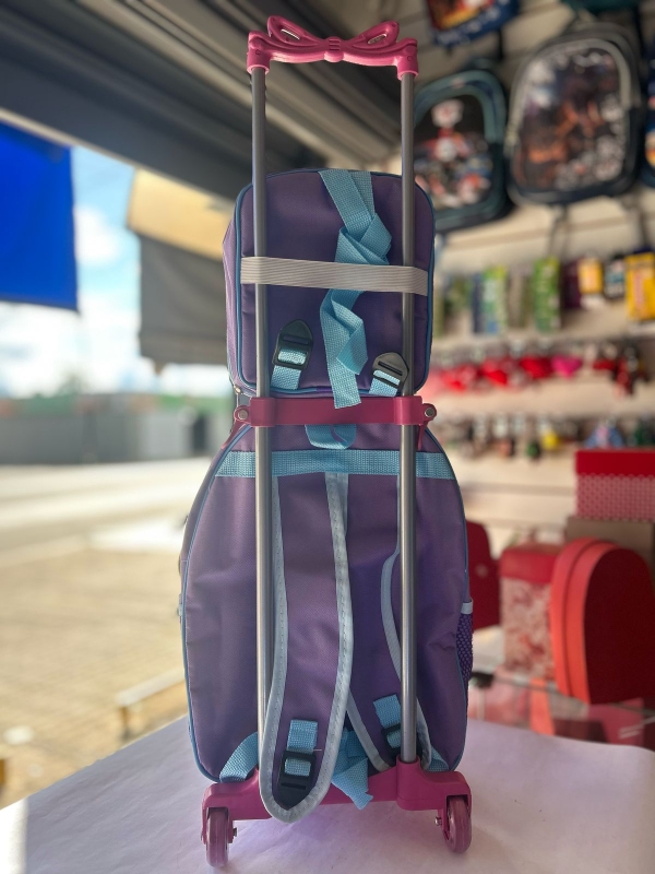 KIT MOCHILA DE RODINHA + LANCHEIRA+ ESTOJO BÁSICA STITCH - 2 BOLSOS - Image 2