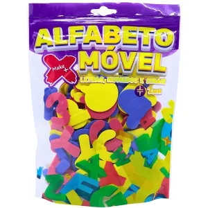 MATERIAL DIDATICO EVA ALFABETO MOVEL 4CMX2MM 150PC PACOTE 15370 - MAKE+