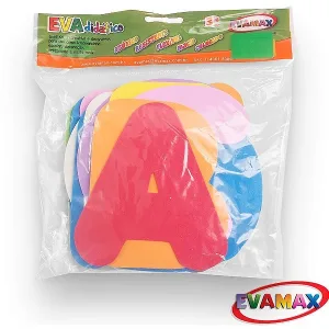 MATERIAL DIDATICO EVA ALFABETO COLORS 13CM. 26PCS PACOTE  - EVAMAX